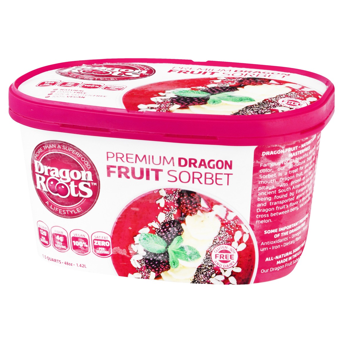slide 12 of 13, Dragon Roots Premium Dragon Fruit Sorbet 1.5 qt, 1.5 qt