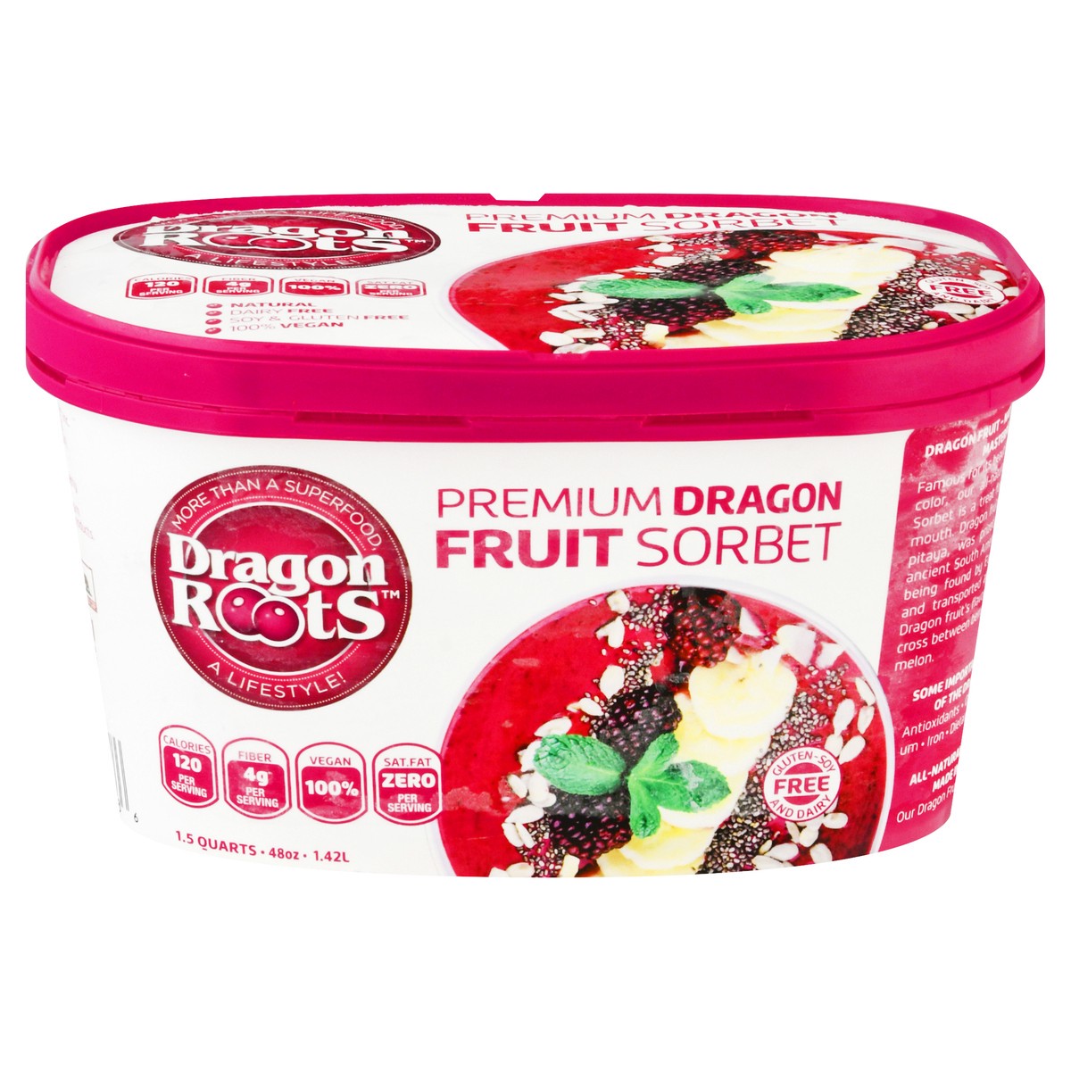 slide 10 of 13, Dragon Roots Premium Dragon Fruit Sorbet 1.5 qt, 1.5 qt