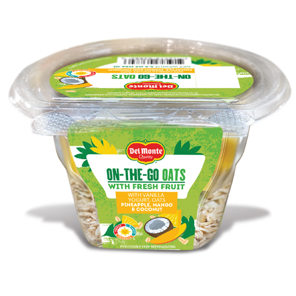 slide 1 of 5, Del Monte On-The-Go Oats Pineapple, 5.5 oz