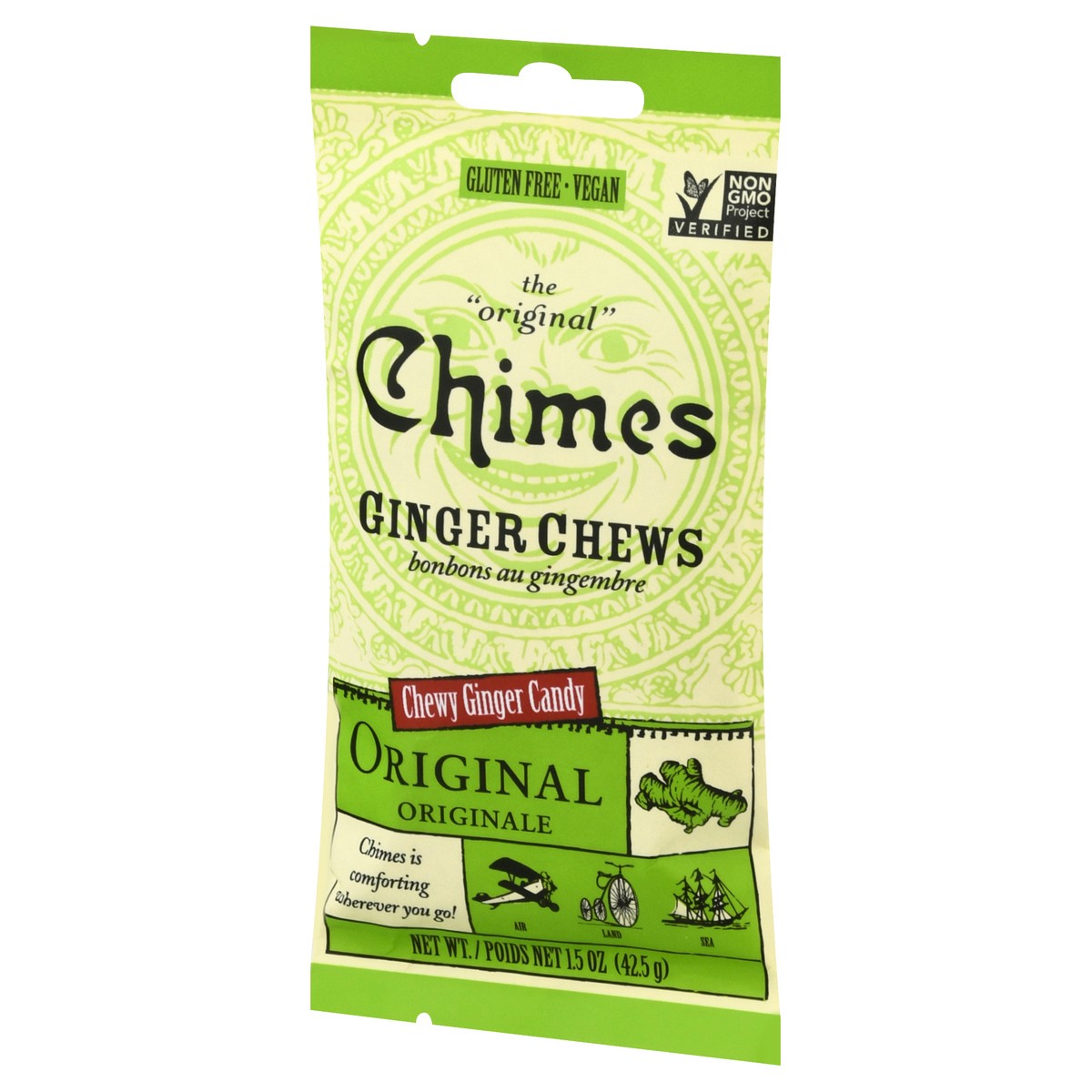 slide 11 of 12, Chimes Original Ginger Chews 1.5 oz, 1.5 oz