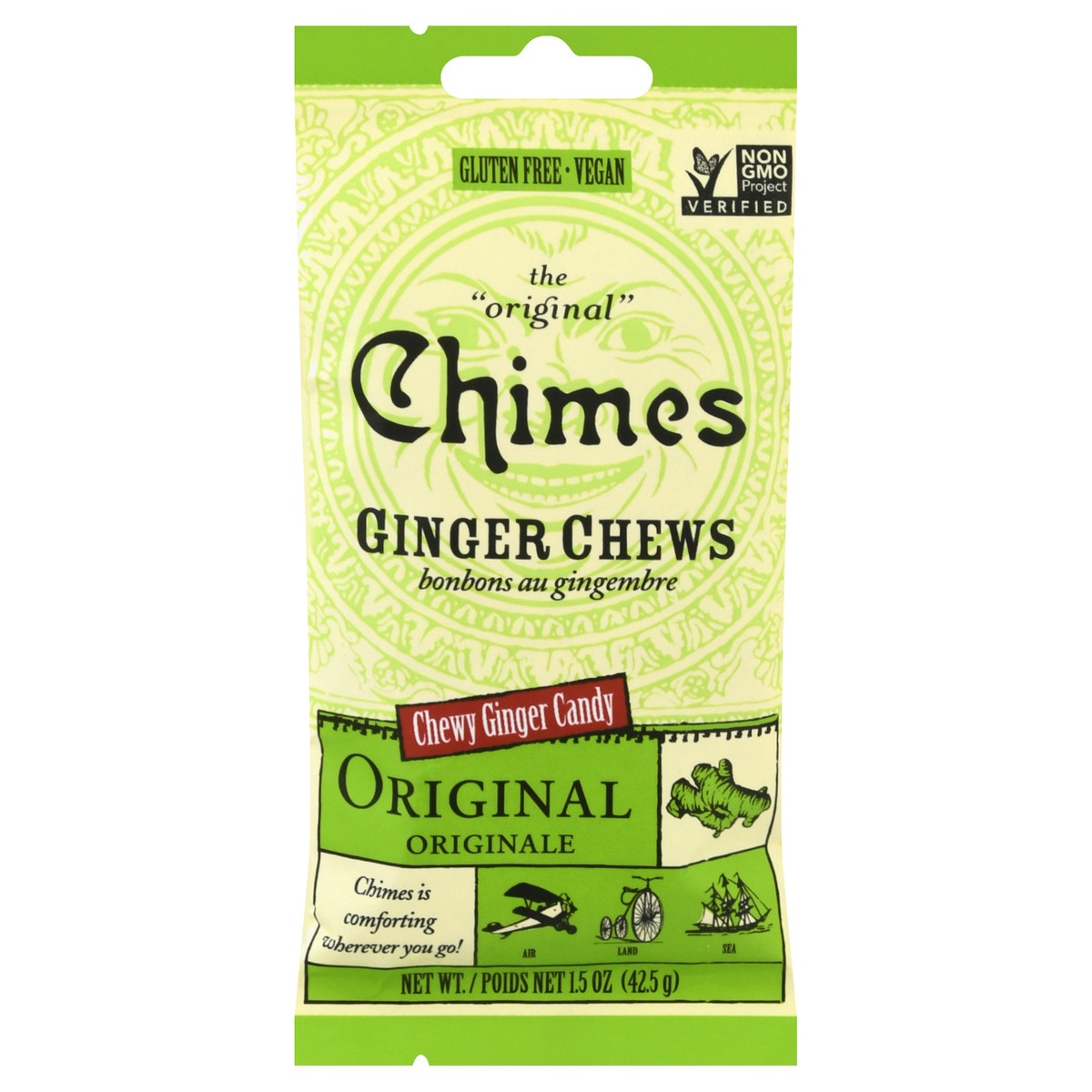slide 12 of 12, Chimes Original Ginger Chews 1.5 oz, 1.5 oz