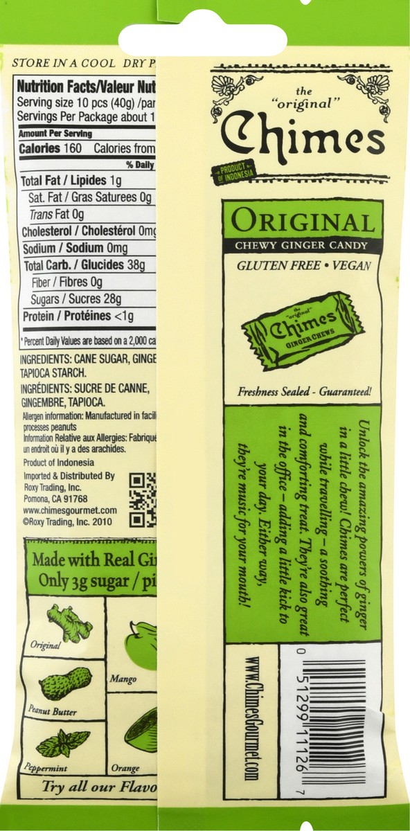 slide 9 of 12, Chimes Original Ginger Chews 1.5 oz, 1.5 oz