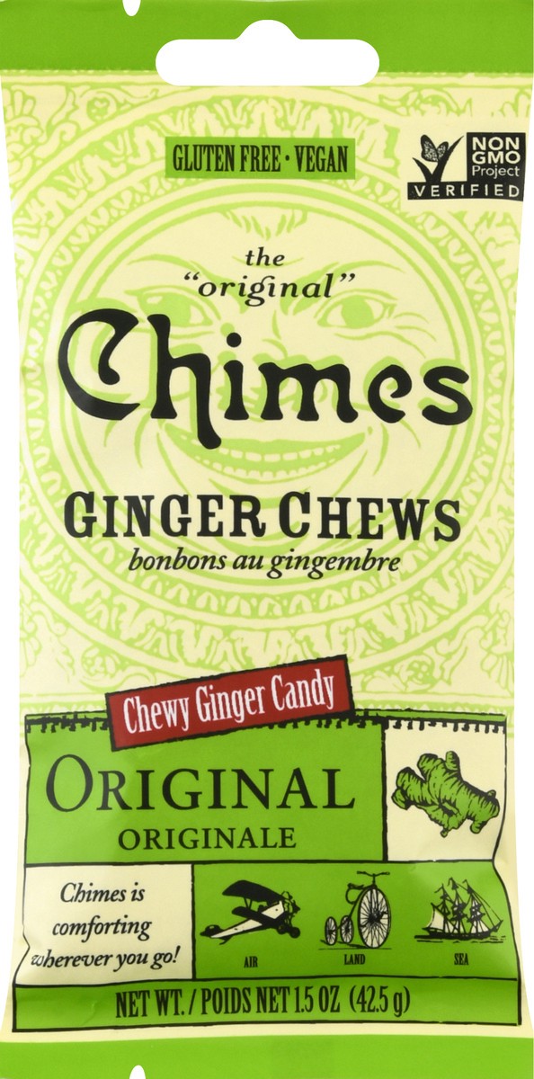 slide 10 of 12, Chimes Original Ginger Chews 1.5 oz, 1.5 oz