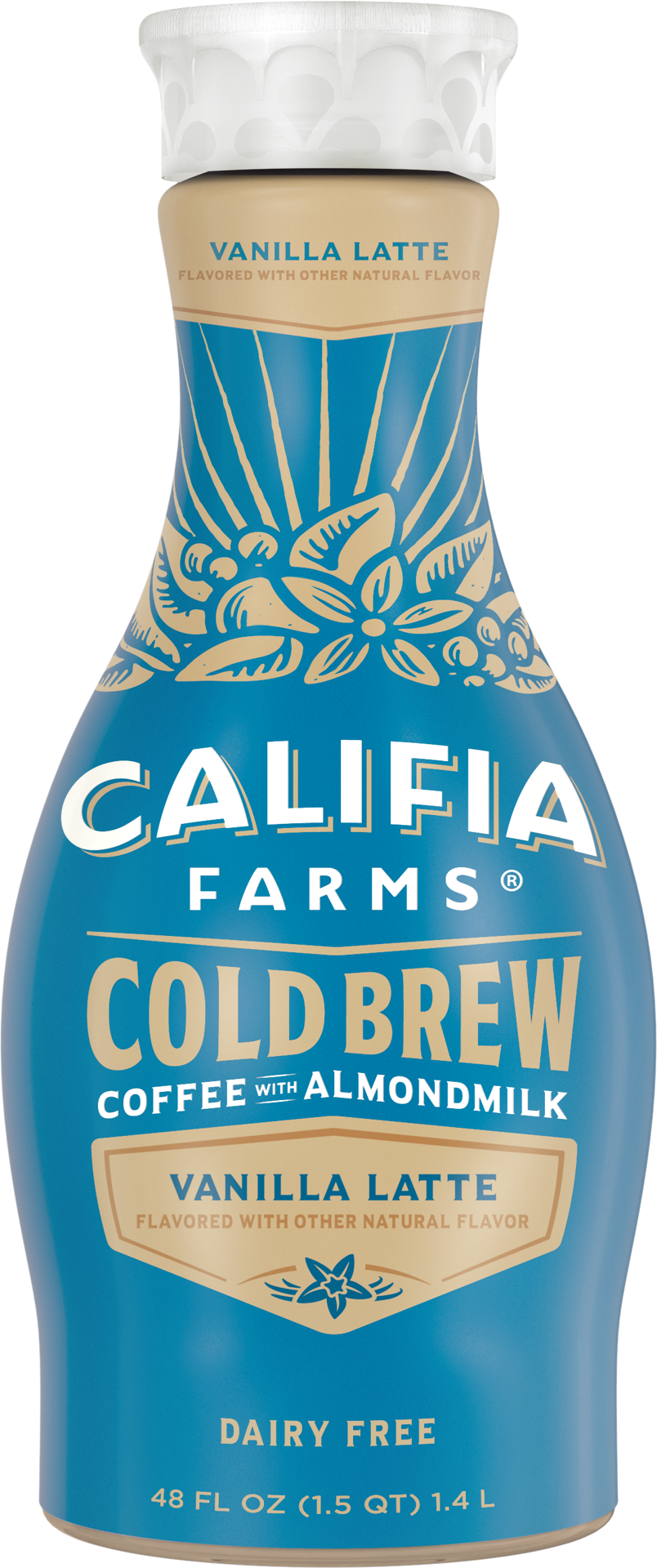 slide 1 of 19, Califia Farms Vanilla Latte Cold Brew Coffee with Almond Milk, 48 oz