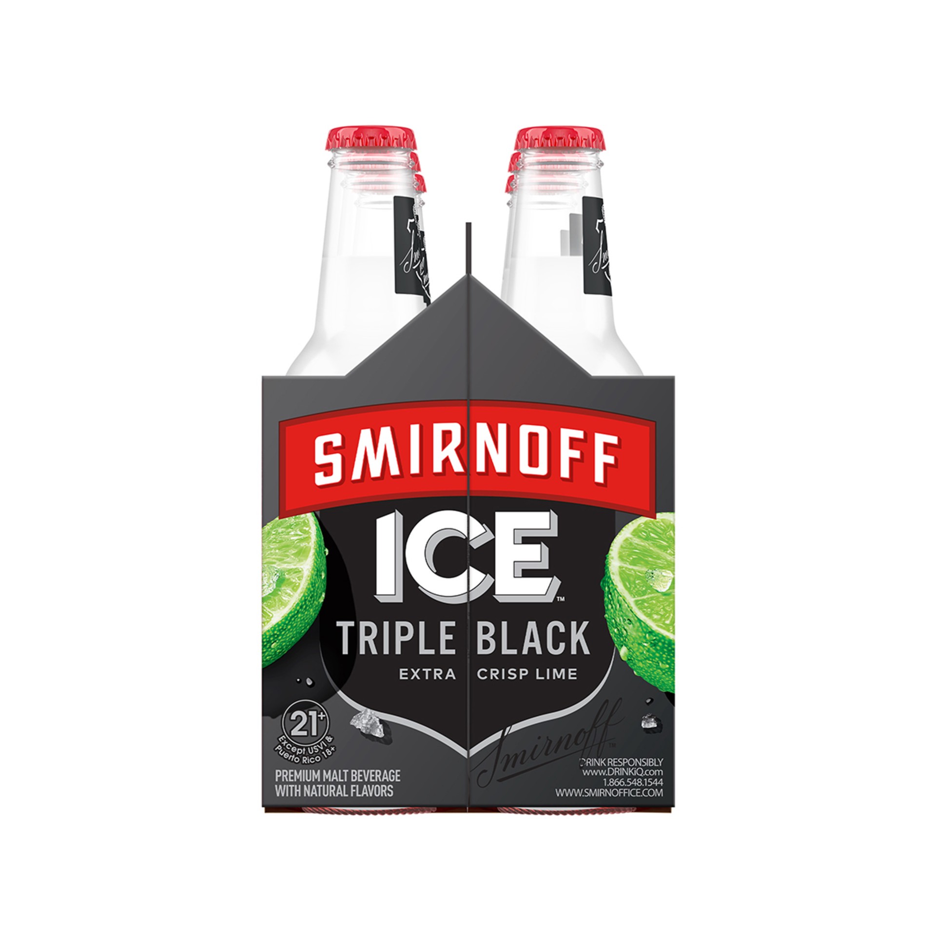 slide 4 of 10, Smirnoff Ice Triple Black, 11.2 fl oz, 6 Pack Bottles, 4.5% ABV, 11.2 fl oz