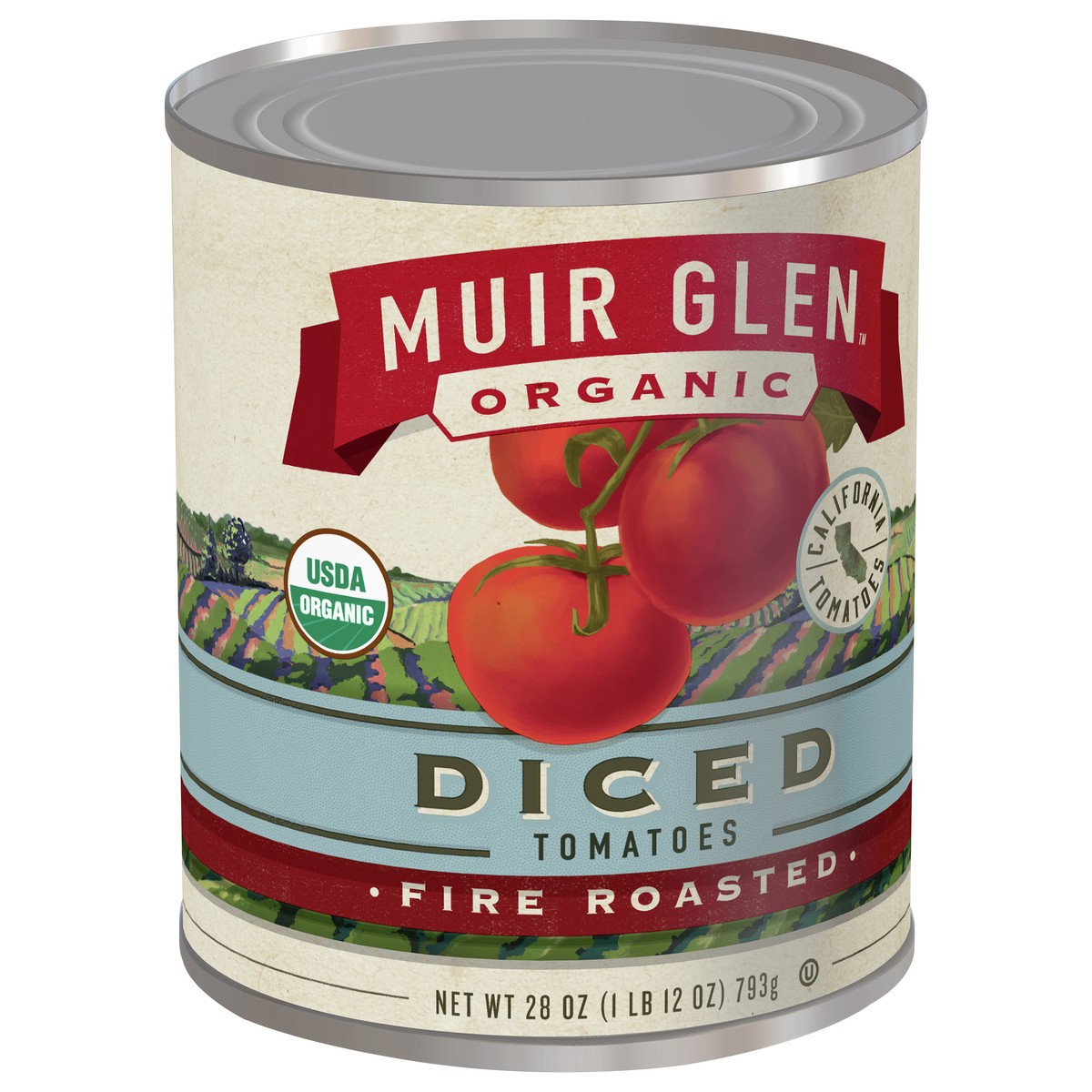 slide 9 of 13, Muir Glen Diced Fire Roasted Canned Tomatoes, 28 oz., 28 oz