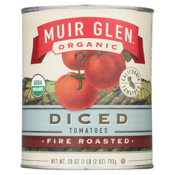 slide 1 of 13, Muir Glen Diced Fire Roasted Canned Tomatoes, 28 oz., 28 oz