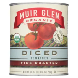 Muir Glen Organic Diced Fire Roasted Canned Tomatoes, 28 oz.