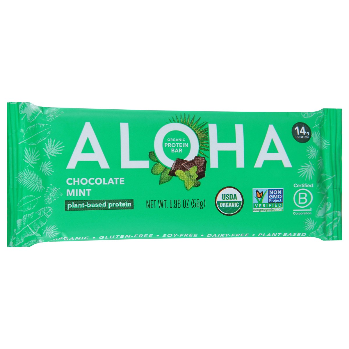 slide 2 of 9, Aloha Chocolate Mint Protein Bar, 1.98 oz