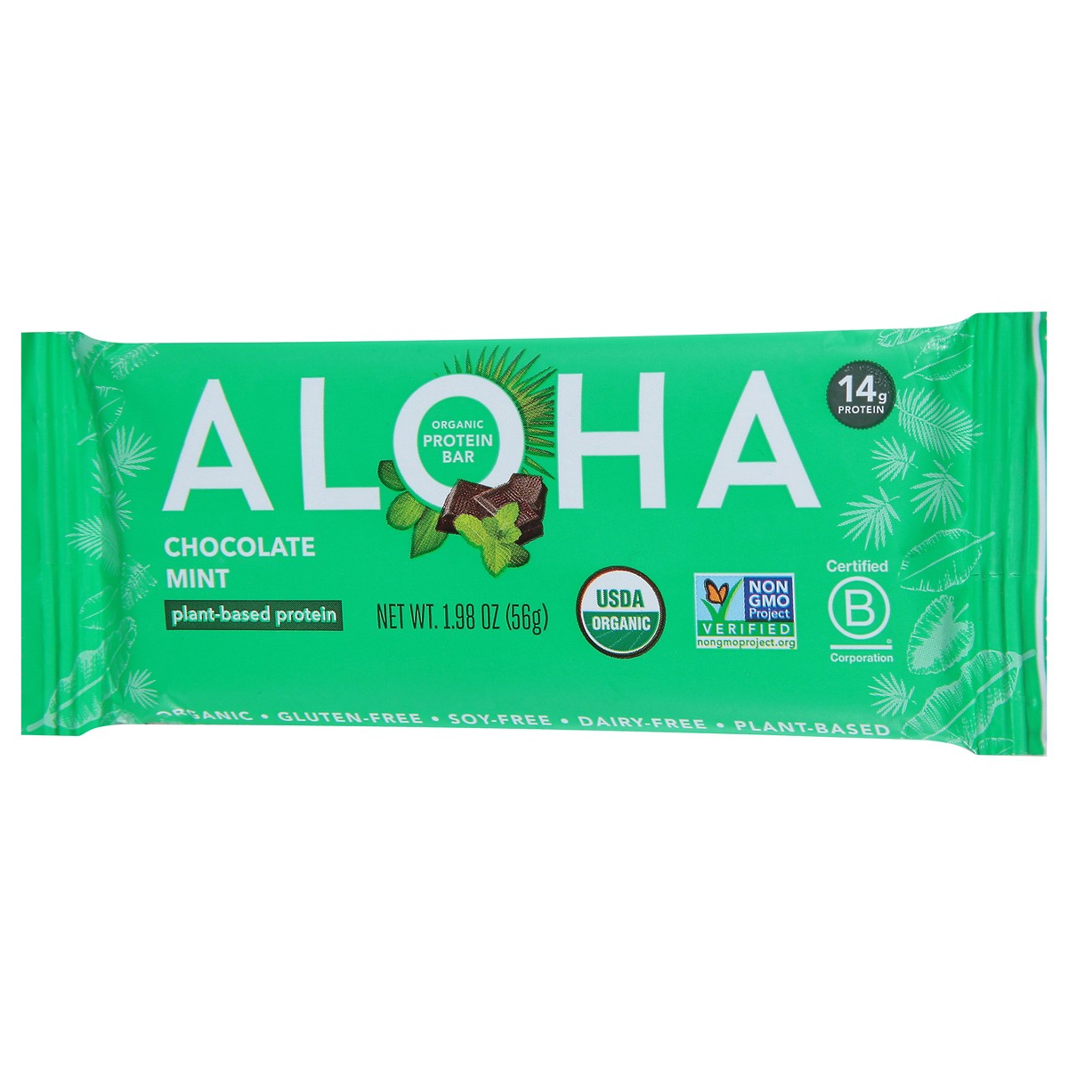 slide 4 of 9, Aloha Chocolate Mint Protein Bar, 1.98 oz