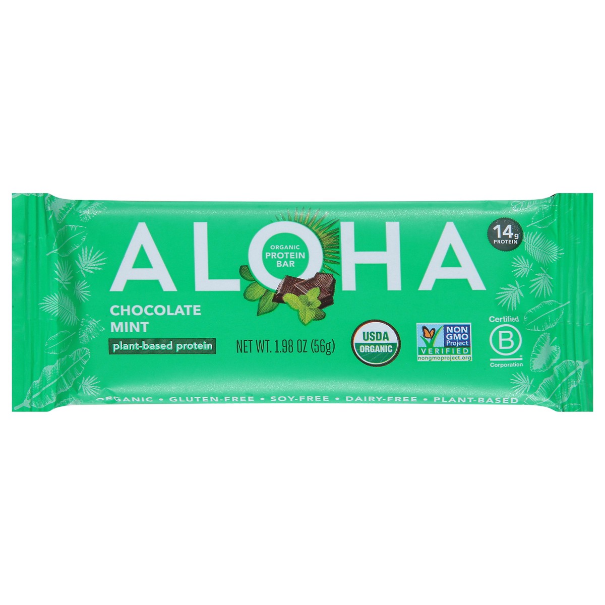 slide 1 of 9, Aloha Chocolate Mint Protein Bar, 1.98 oz