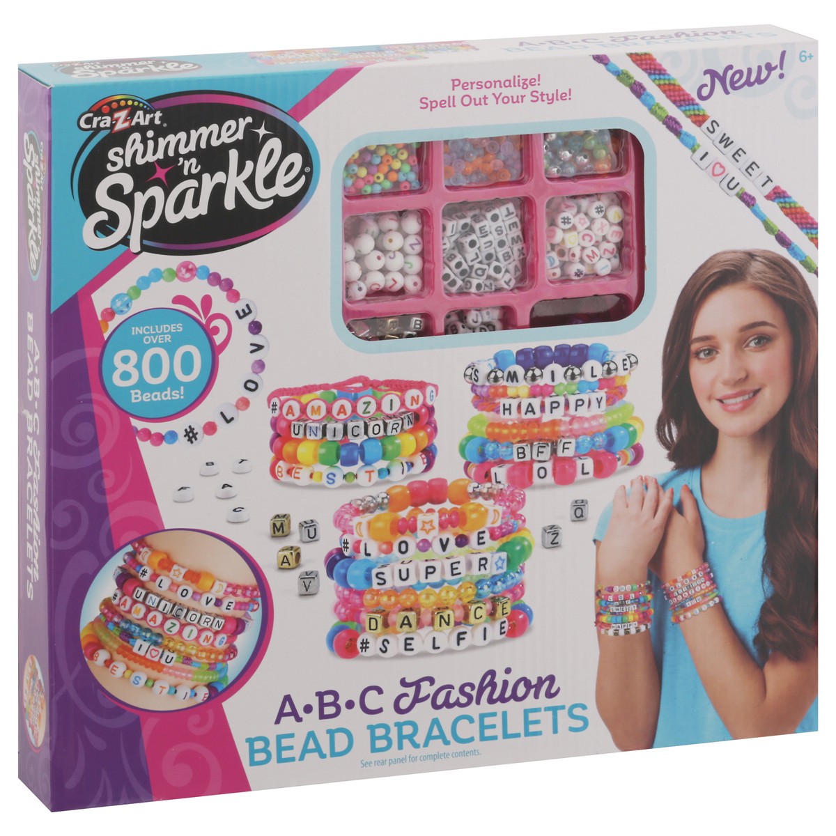 slide 2 of 12, Cra-Z-Art Shimmer Sparkle Abc Fashion Bead Kit, 1 ct