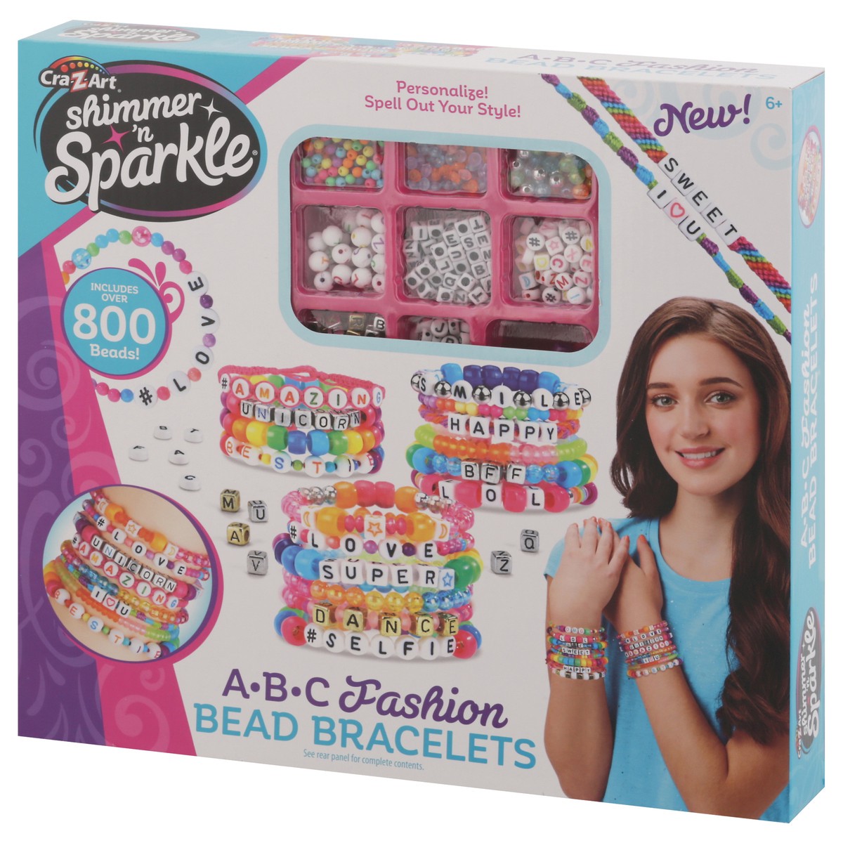 slide 3 of 12, Cra-Z-Art Shimmer Sparkle Abc Fashion Bead Kit, 1 ct