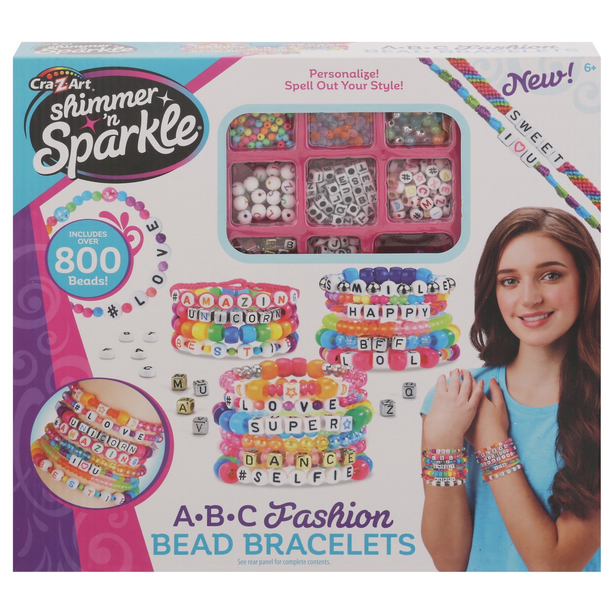 slide 7 of 12, Cra-Z-Art Shimmer Sparkle Abc Fashion Bead Kit, 1 ct