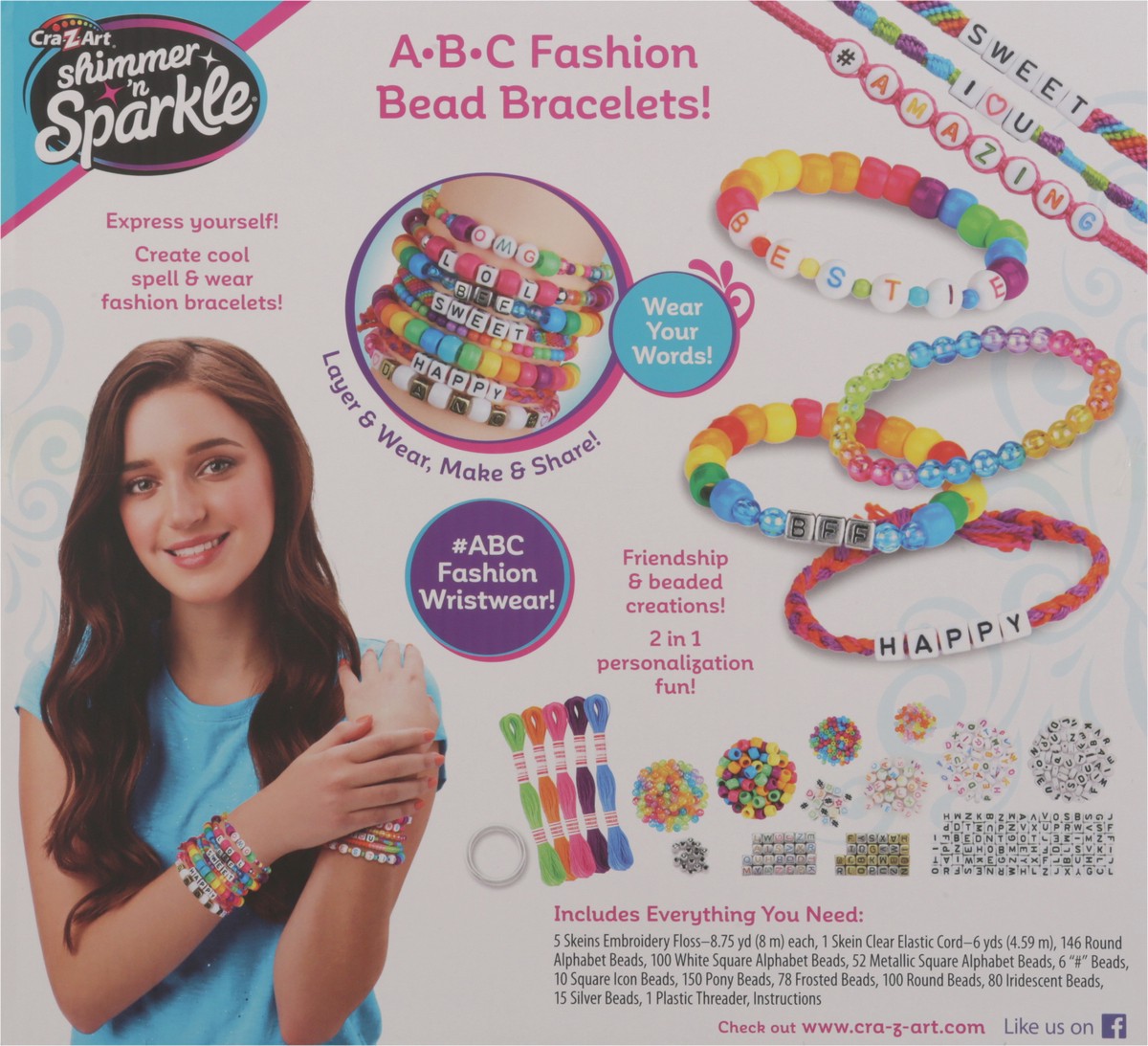 slide 9 of 12, Cra-Z-Art Shimmer Sparkle Abc Fashion Bead Kit, 1 ct