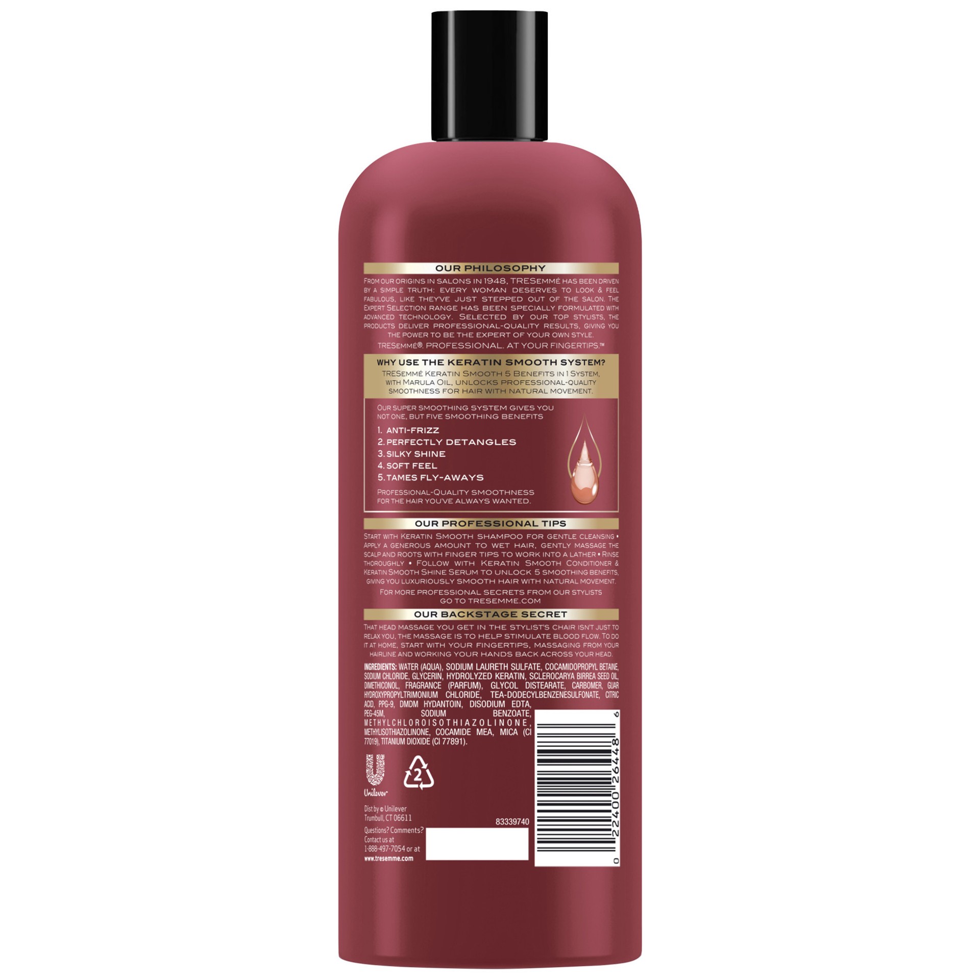slide 2 of 3, TRESemmé Expert Selection Shampoo Keratin Smooth, 25 oz, 25 oz