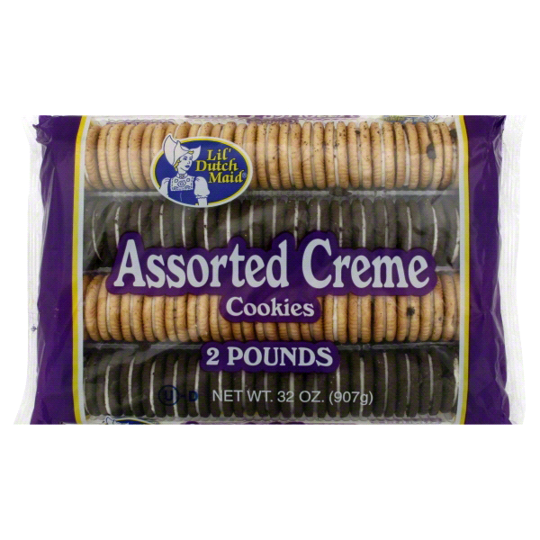 slide 1 of 1, Lil' Dutch Maid Lil Dutch Maide Assorted Creme Cookies, 32 oz