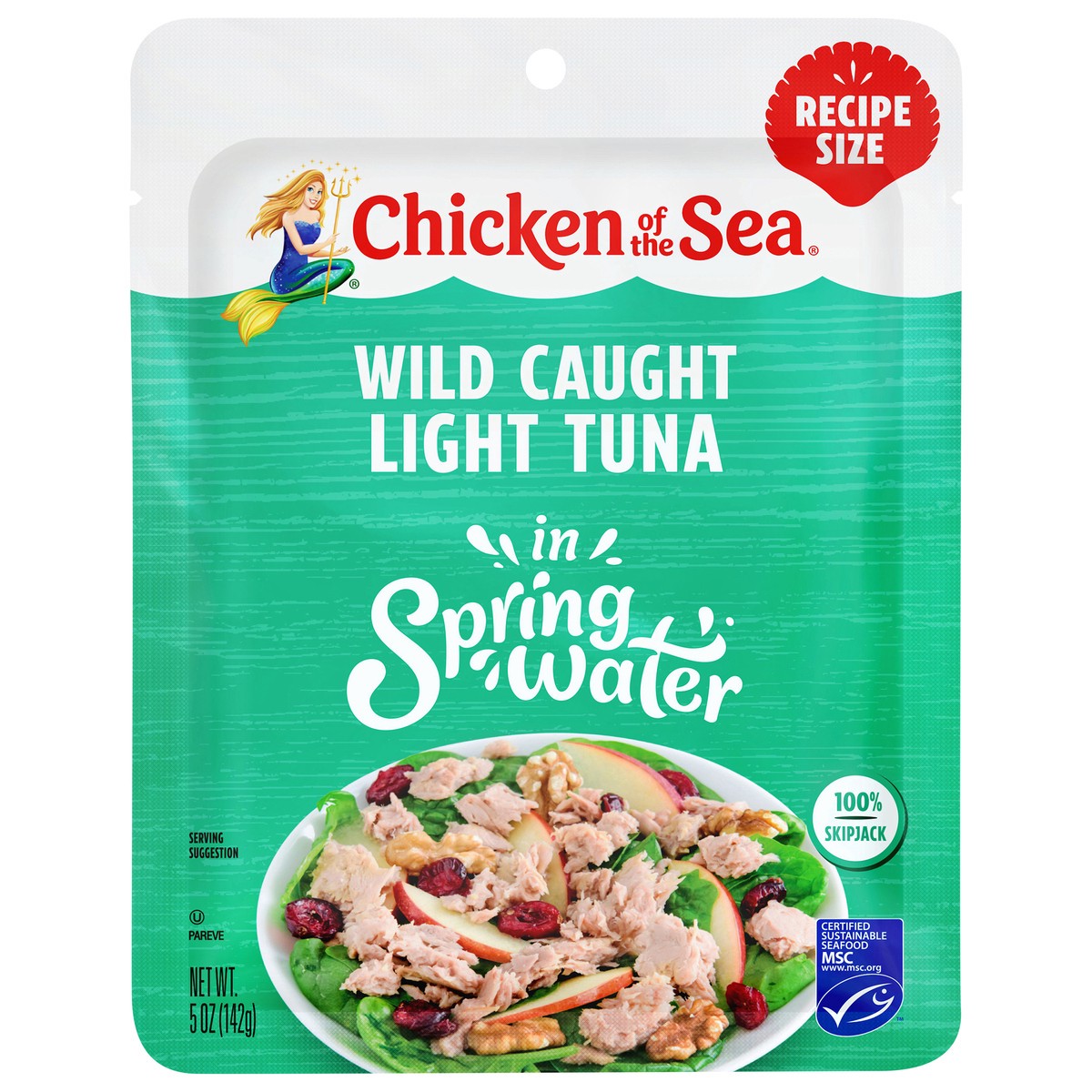 slide 1 of 3, Chicken Of The Sea Chunk Light Tuna In Water Pouch, 5 oz