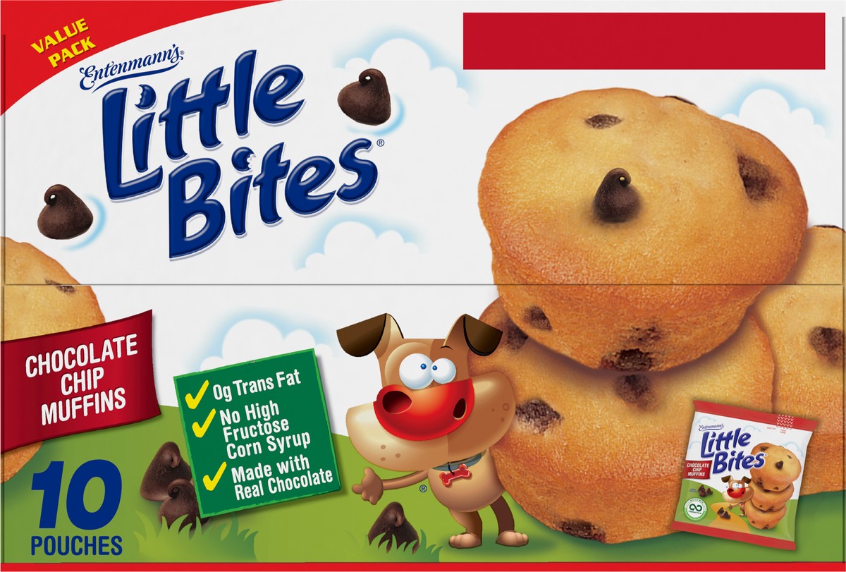 slide 6 of 9, Entenmann's Little Bites Chocolate Chip Muffins, 10 ct; 17 oz