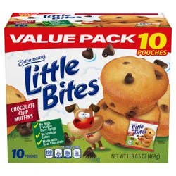 Entenmann's Little Bites Chocolate Chip Mini Muffins, Value Pack, 10 packs, 16.5 oz