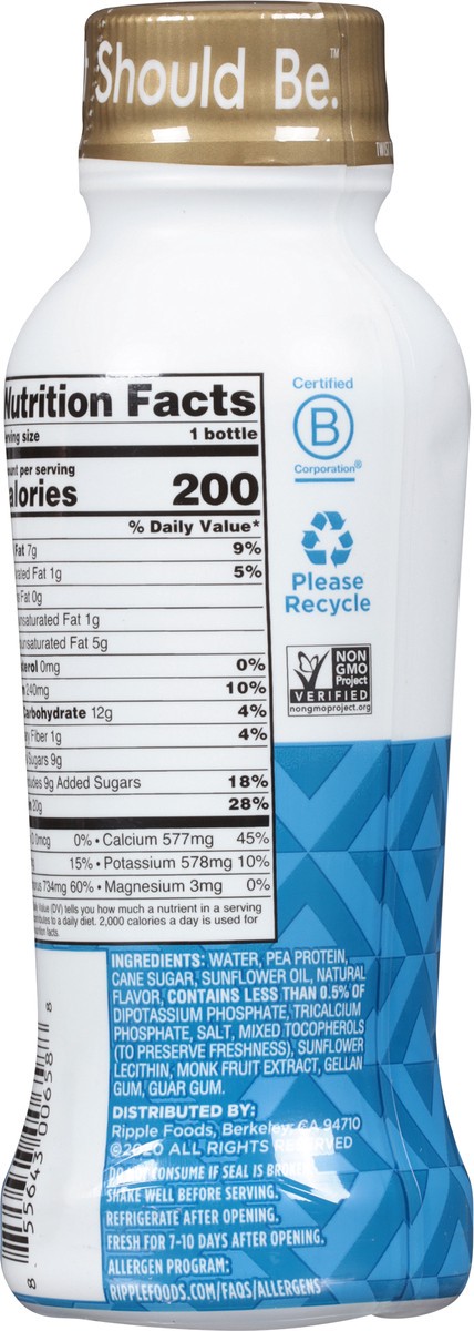 slide 2 of 12, Ripple Nutrition Vanilla Protein Shake, 12 fl oz