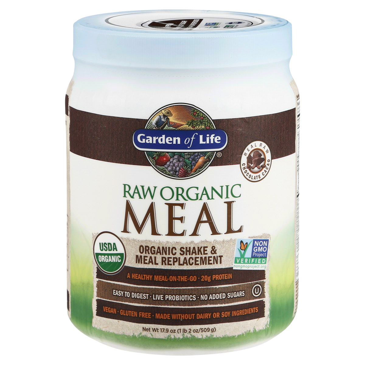 slide 1 of 2, Garden of Life Raw Organic Chocolate Shake & Meal Replacement, 17.4 oz
