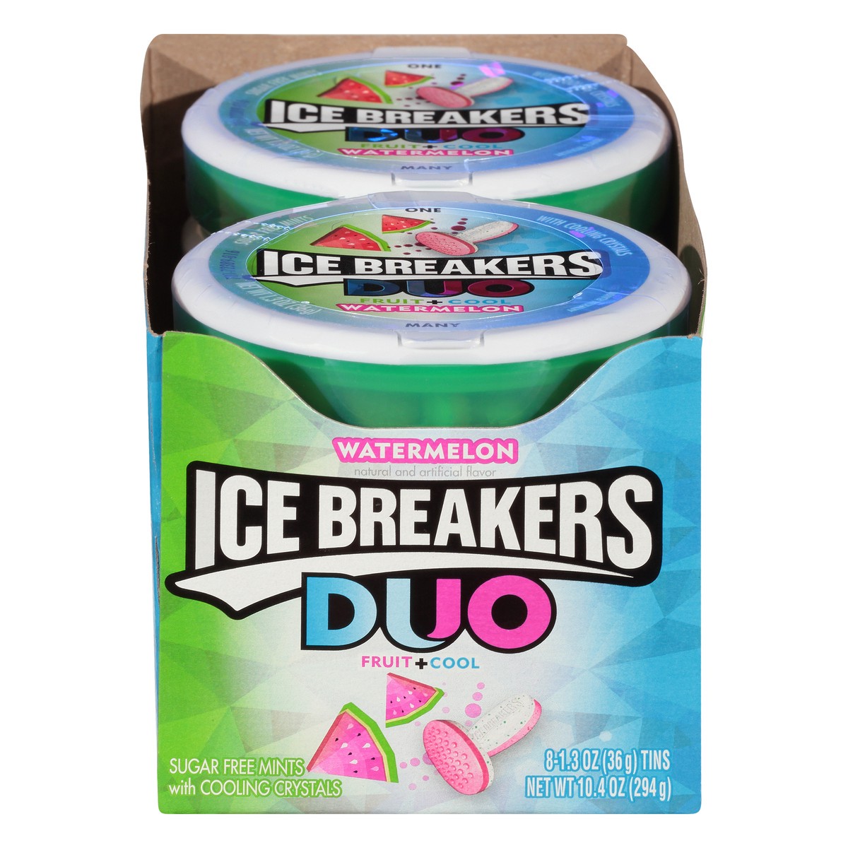 slide 1 of 1, Ice Breakers Duo Watermelon, 8 ct