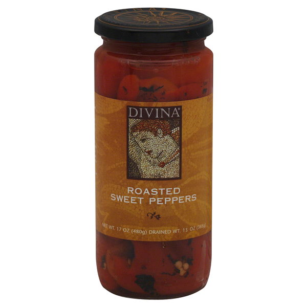 slide 1 of 1, Divina Sweet Roasted Peppers , 16.2 oz