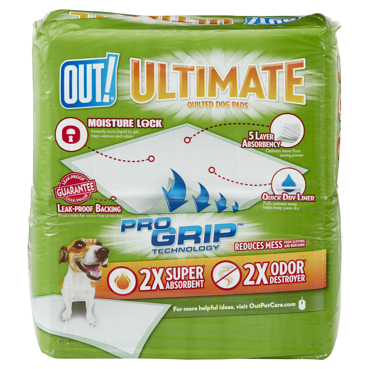 slide 2 of 2, Out! Ultimate Quilted Dog Training Pads, 50 ct