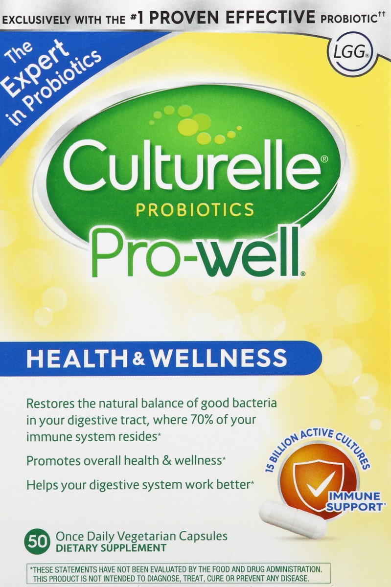 slide 4 of 6, Culturelle Health & Wellness Daily Probiotic, Immune Support, Capsules 50 Ct, 50 ct