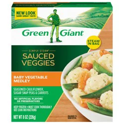 Green Giant Simply Steam Sauced Veggies, Baby Vegetable Medley, 8 oz