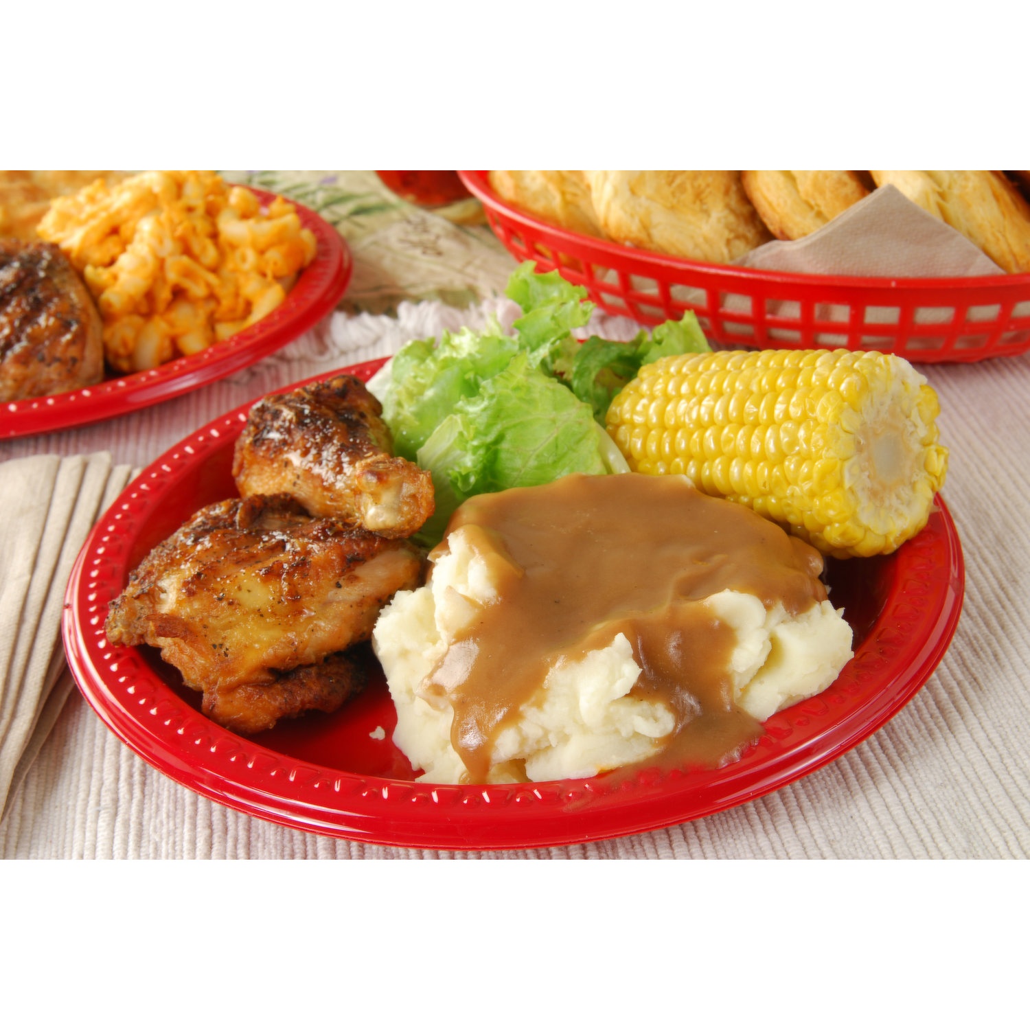 slide 1 of 1, Cub Grilled Dark Meat Chicken Meal Hot, 4 Each, 4 ct