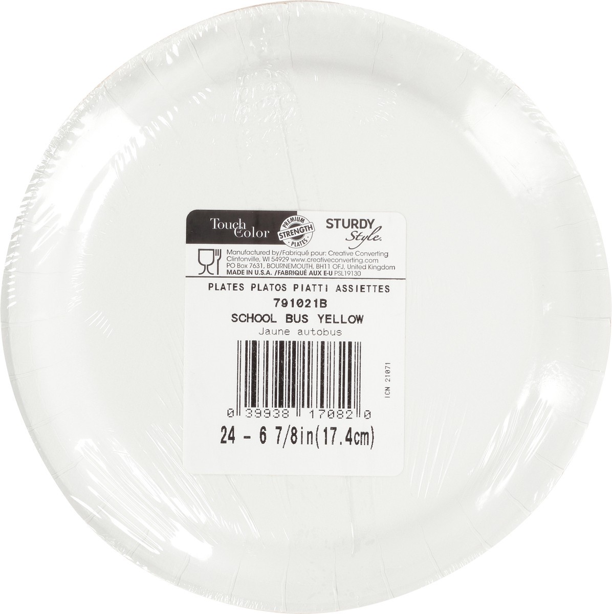 slide 10 of 12, Touch of Color 6-7/8 Inch School Bus Yellow Plates 24 ea, 24 ct