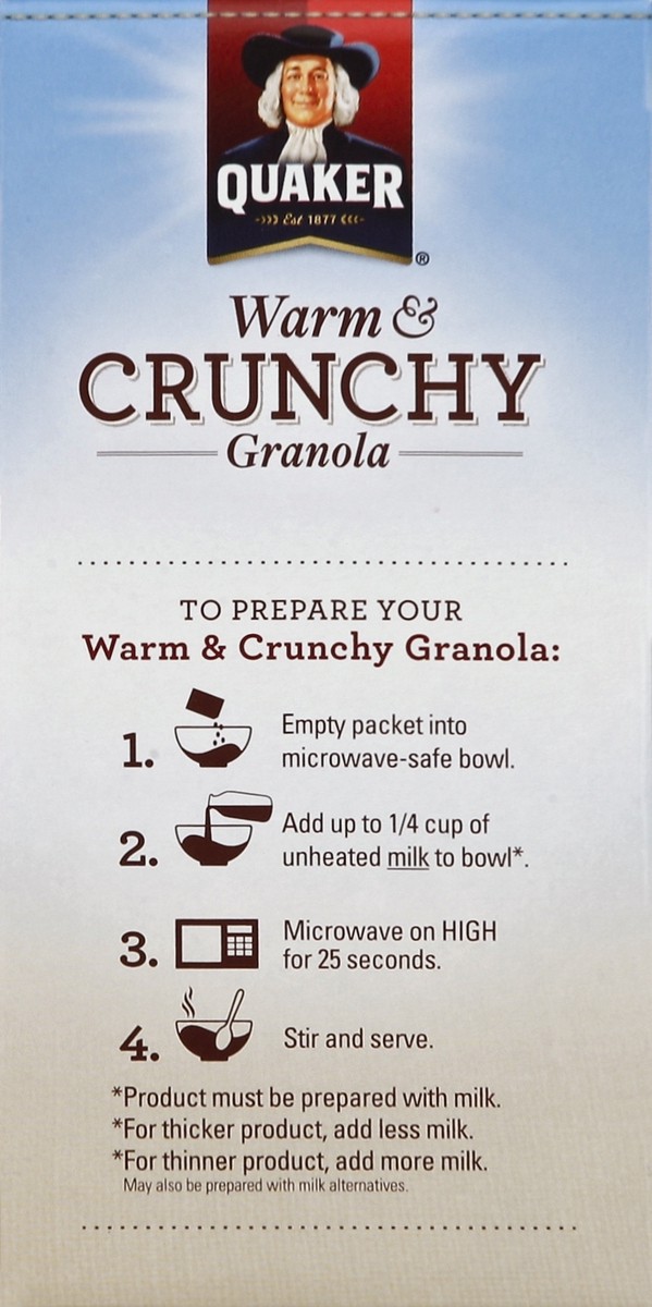 slide 3 of 4, Quaker Warm & Crunchy Cranberry Almond Granola, 1.76 oz