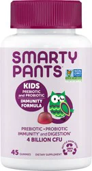 SmartyPants Immunity Formula Gummies Grape Kids Prebiotic And Probiotic 45 ea