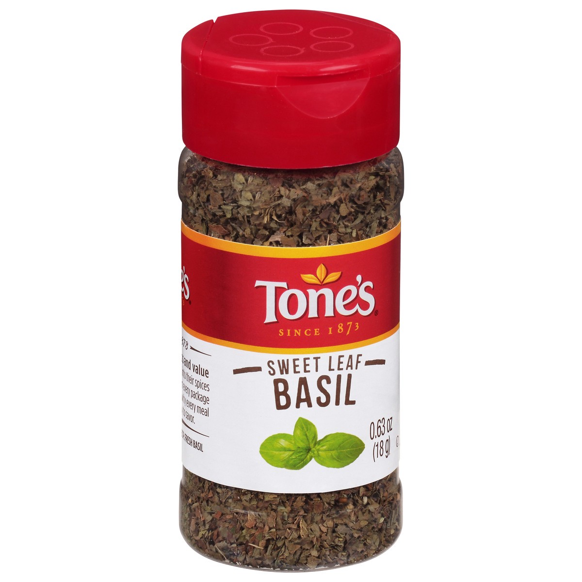 slide 2 of 8, Tone's Basil, 0.63 oz