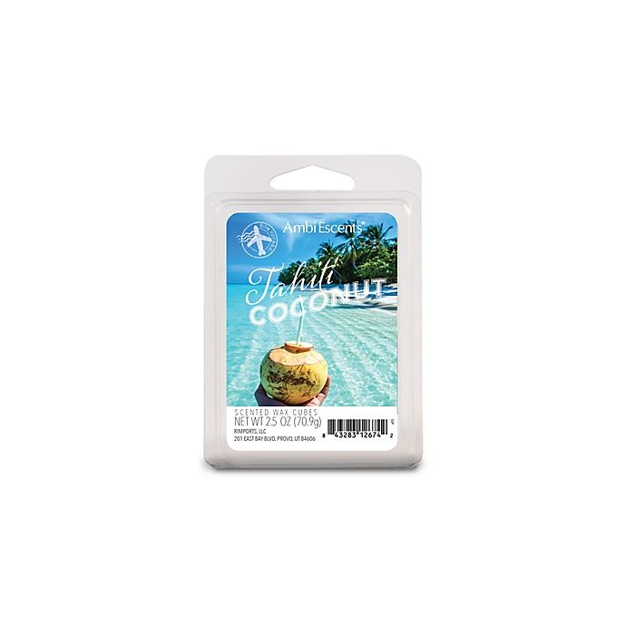 slide 1 of 1, AmbiEscents Tahiti Coconut Scented Wax Cubes - Blue, 6 ct