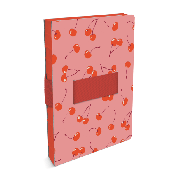 slide 3 of 4, Studio Oh! Casey Notebook With Phone Loop, 9-5/8"" X 7-1/8"", 1 Subject, College Rule, 192 Pages, Fresh-Picked Cherries, 1 ct