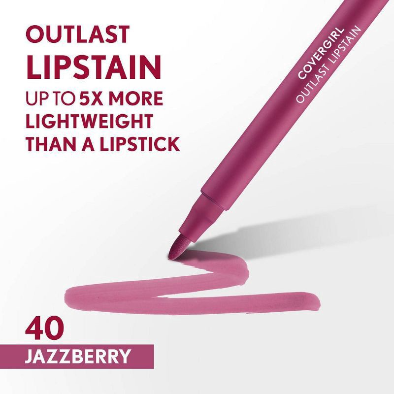 slide 5 of 9, Covergirl Outlast Lipstain - Jazzberry, 1 ct