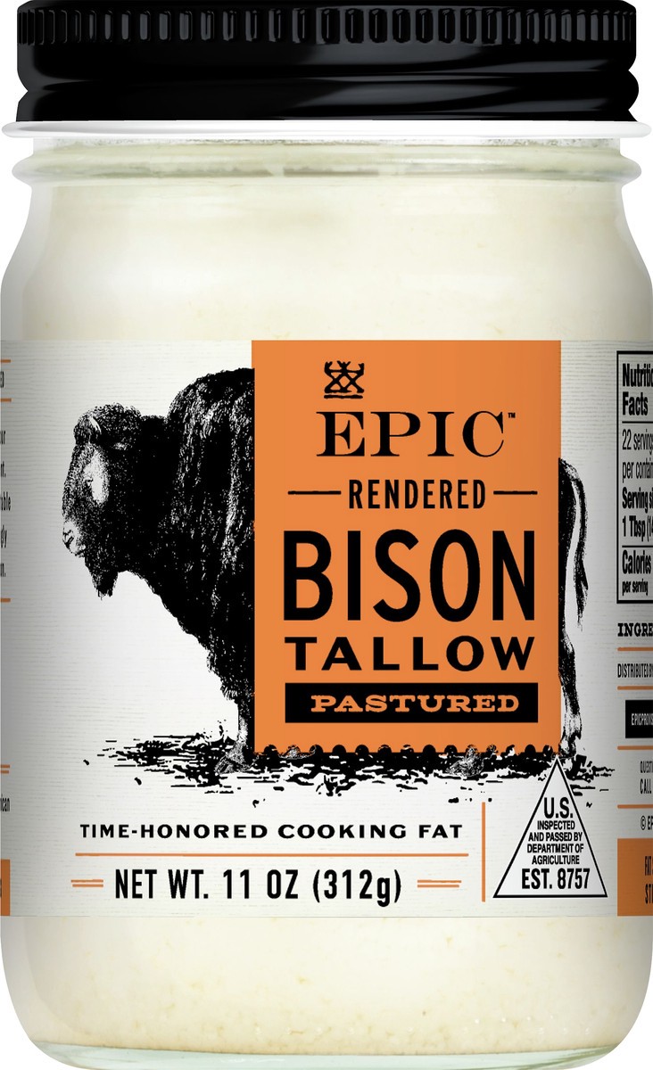 slide 6 of 12, Epic Pastured Bison Tallow 11 oz, 11 oz