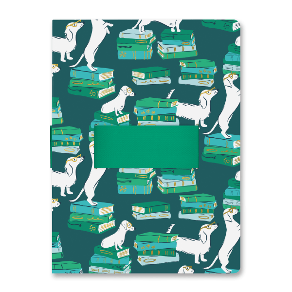 slide 1 of 4, Studio Oh! Casey Notebook With Phone Loop, 9-5/8"" X 7-1/8"", 1 Subject, College Rule, 192 Pages, Smart Pups, 1 ct
