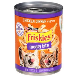 Friskies Purina Meaty Bits Wet Cat Food - Chicken Dinner in Gravy