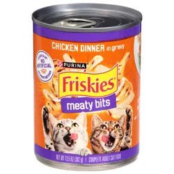Friskies Purina Meaty Bits Wet Cat Food - Chicken Dinner in Gravy
