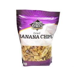 slide 1 of 1, First Street Dried Banana Chips, 20 oz