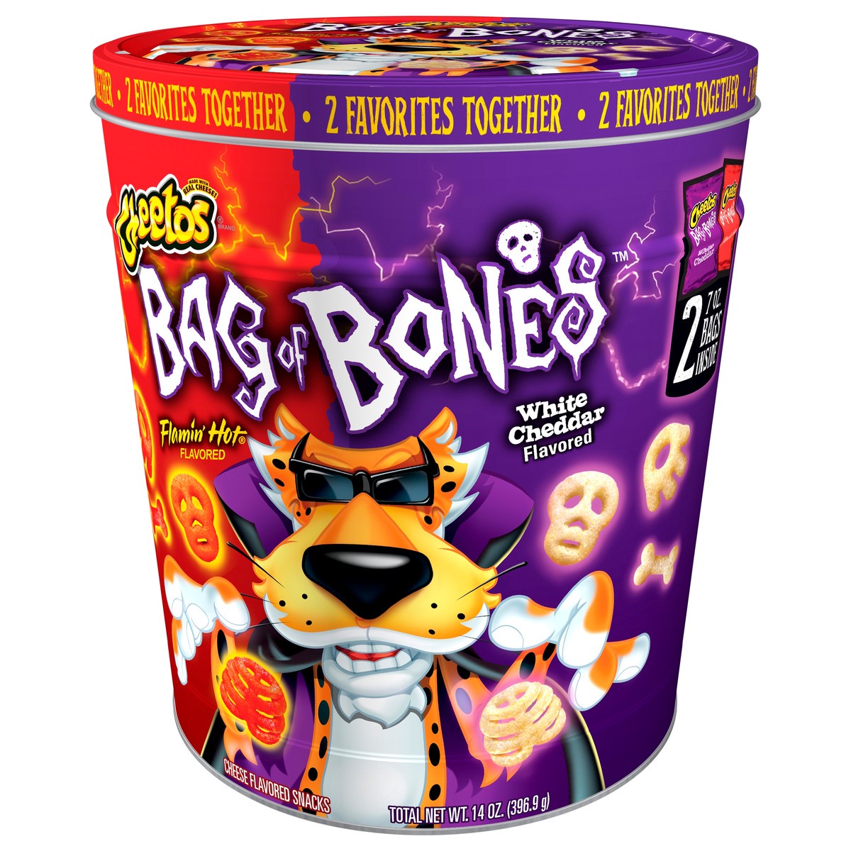 slide 8 of 11, Cheetos Bag of Bones Cheese Flavored Snacks Variety 7 Oz 2 Count, 2 ea