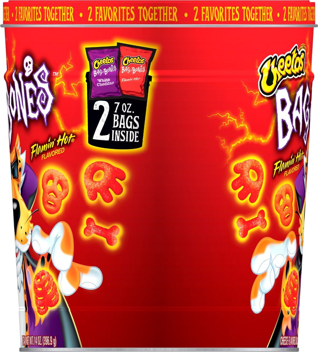 slide 4 of 11, Cheetos Bag of Bones Cheese Flavored Snacks Variety 7 Oz 2 Count, 2 ea