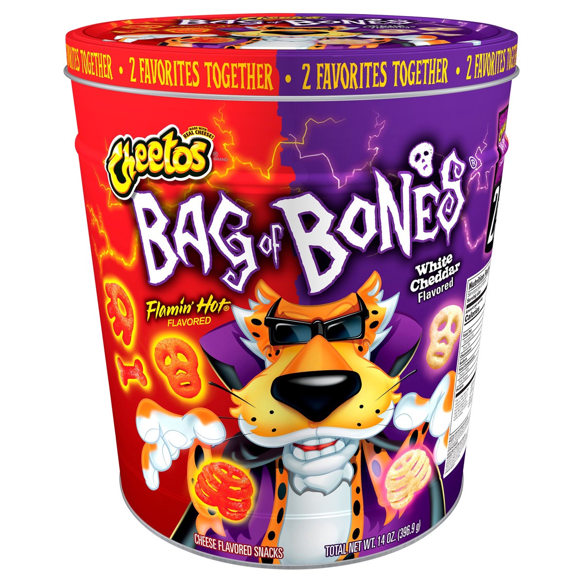 slide 1 of 11, Cheetos Bag of Bones Cheese Flavored Snacks Variety 7 Oz 2 Count, 2 ea