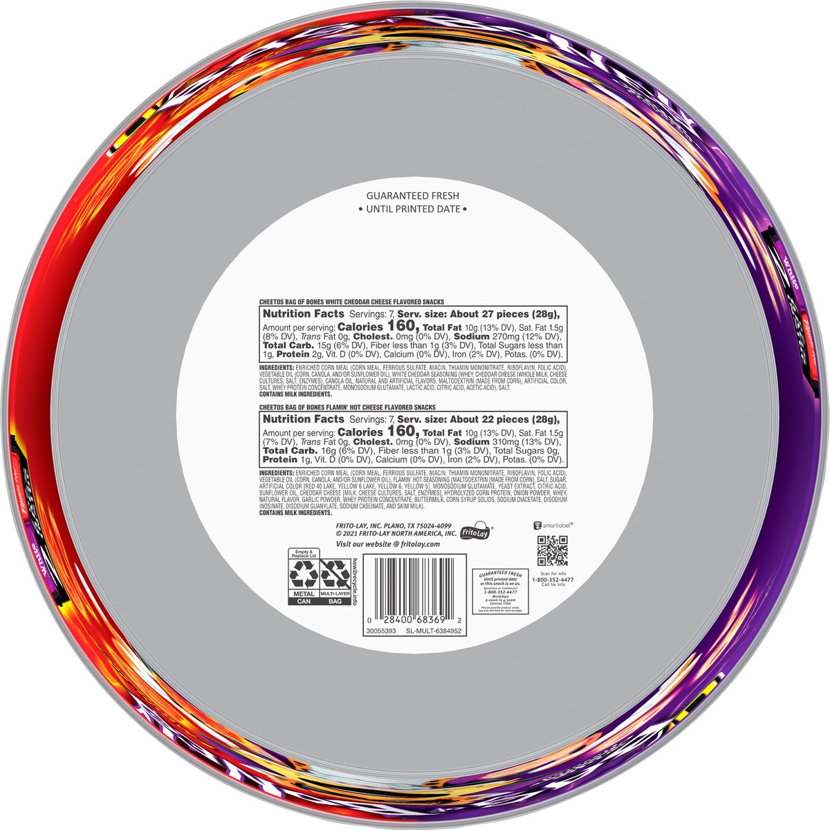 slide 6 of 11, Cheetos Bag of Bones Cheese Flavored Snacks Variety 7 Oz 2 Count, 2 ea