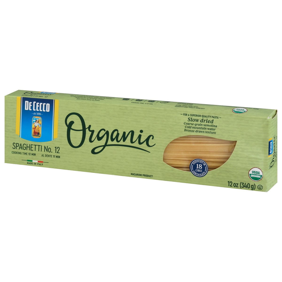 slide 11 of 14, De Cecco Spaghetti Organic Pasta, 12 oz