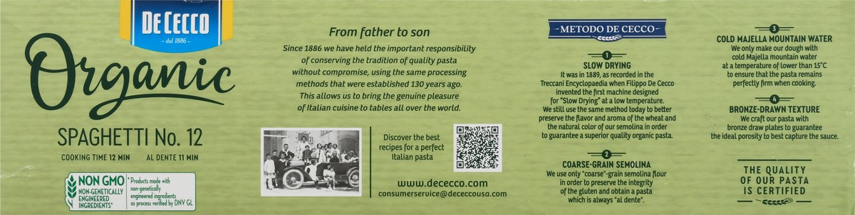 slide 9 of 14, De Cecco Spaghetti Organic Pasta, 12 oz